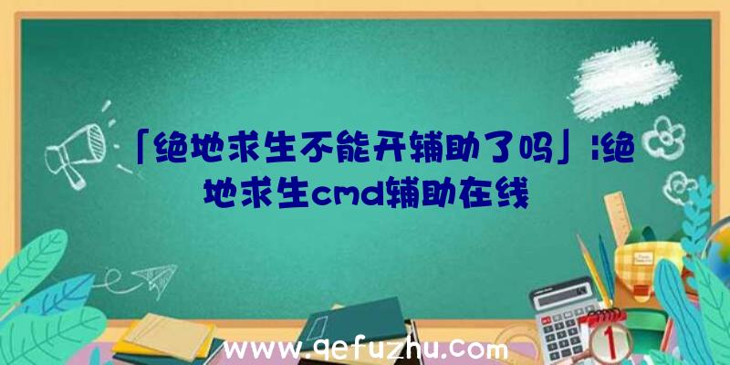 「绝地求生不能开辅助了吗」|绝地求生cmd辅助在线